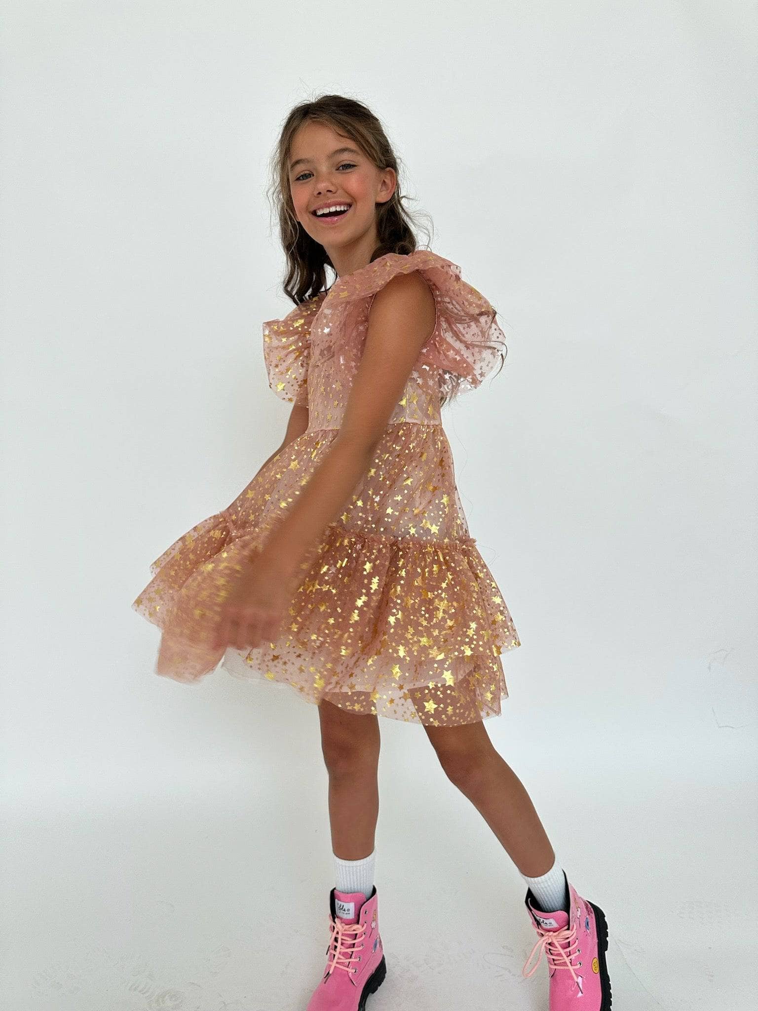 lola and the boys holiday dress Lola + The Boys Pastel Stars Dress, 1