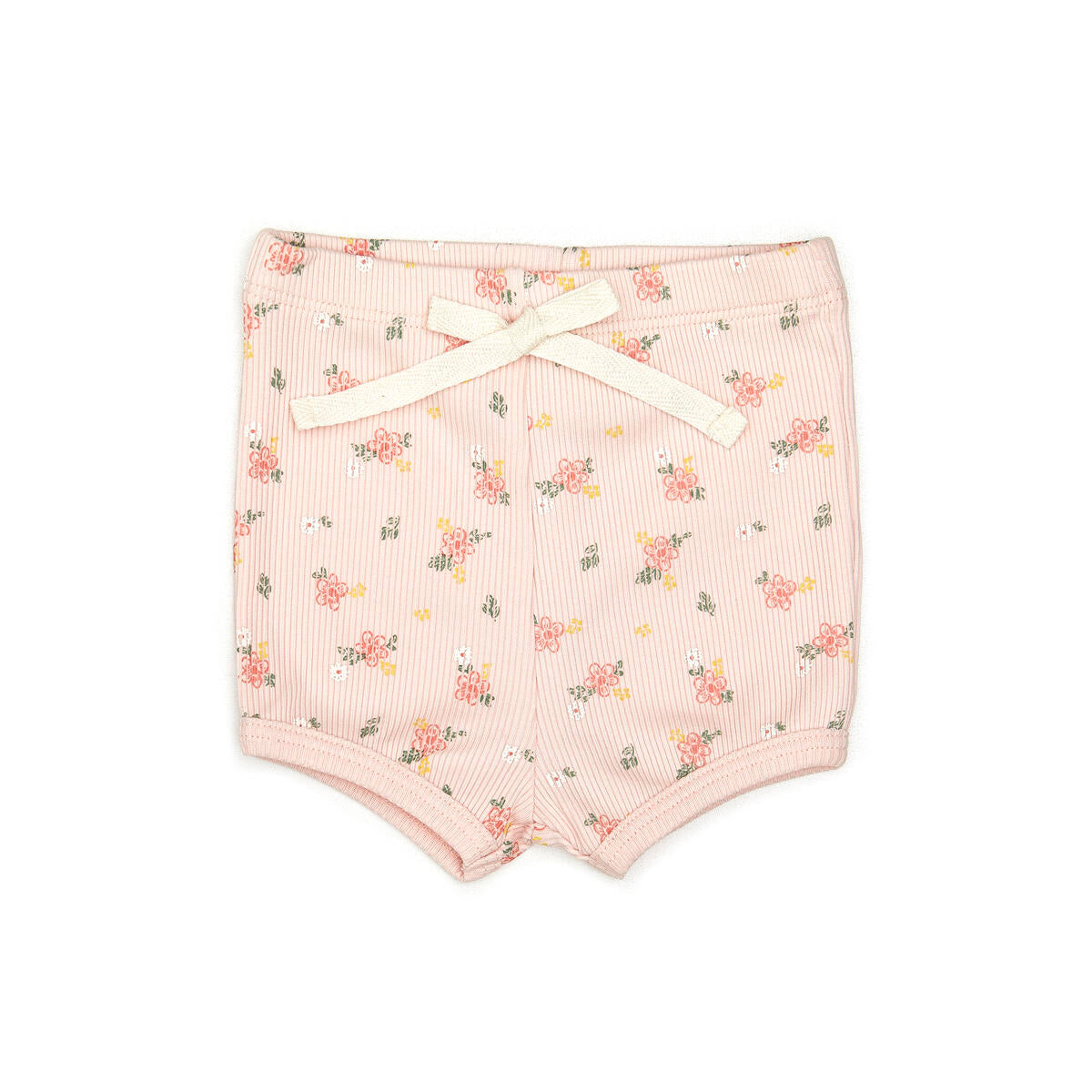 Ribbed Short - Pink Flowers