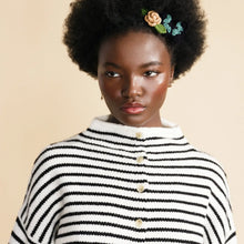 Load image into Gallery viewer, Butterfly Garden Crochet Hair Clips - Camel