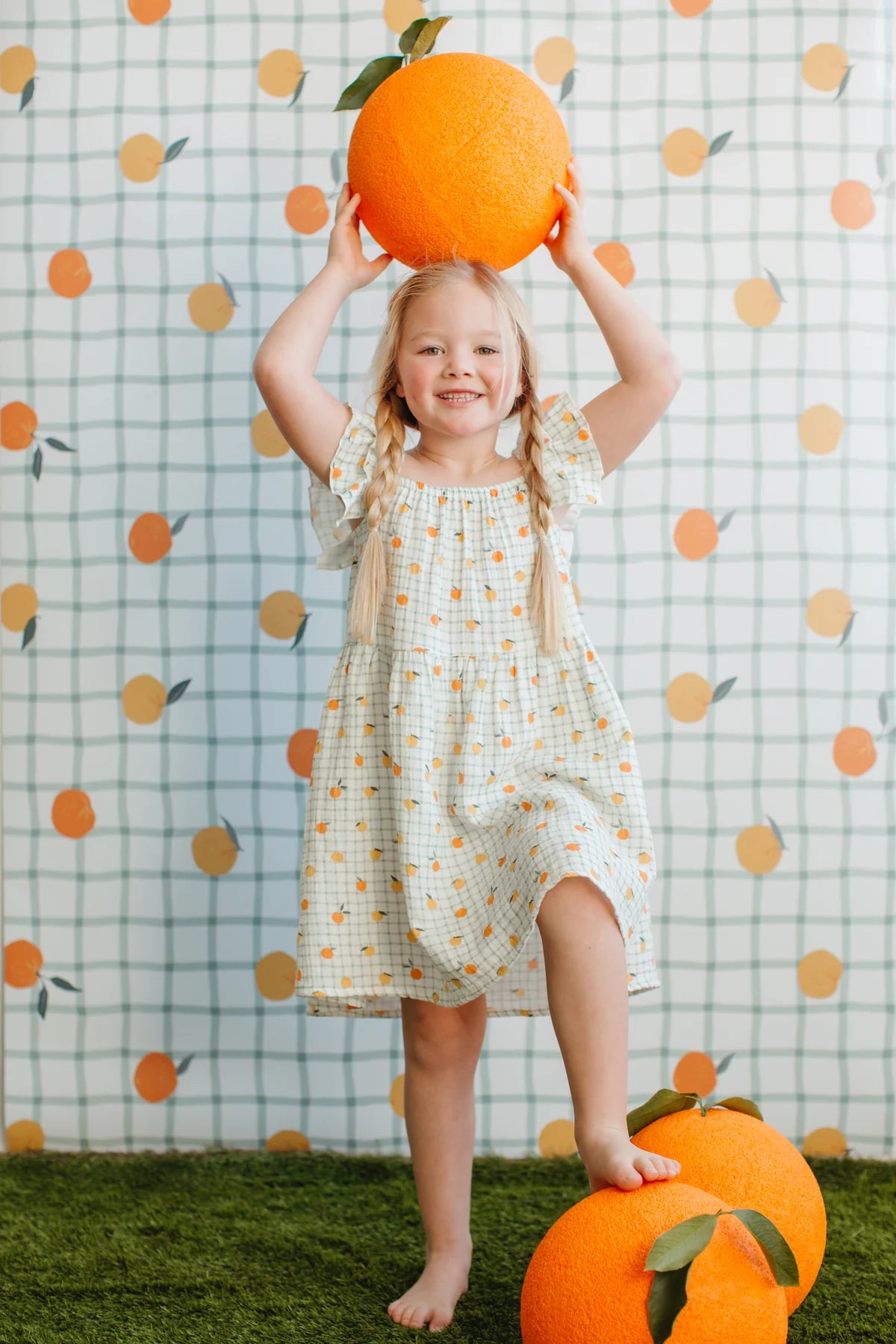 Muslin Flutter Strap Sundress - Gingham Grove