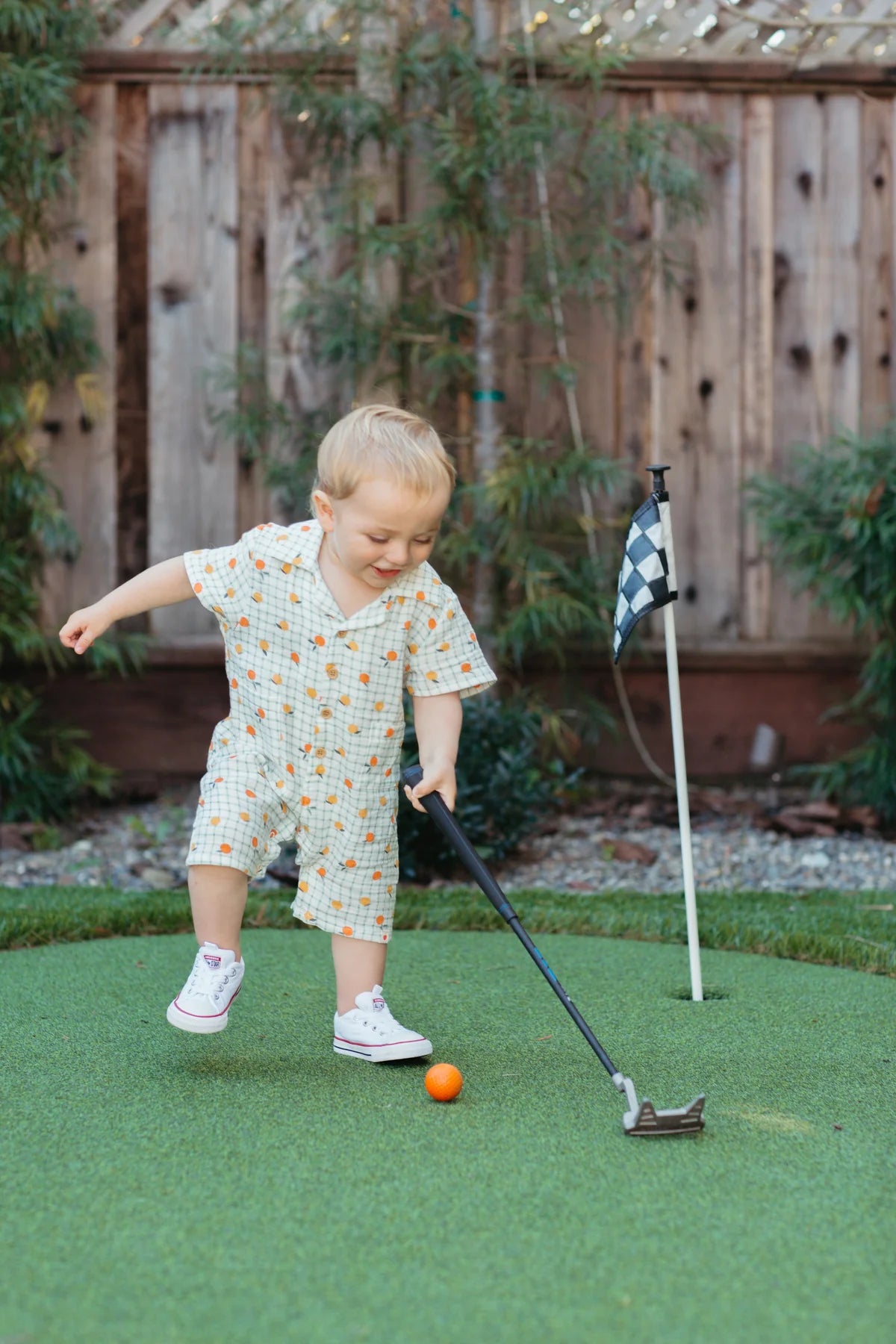 Muslin Cabana Romper - Gingham Grove