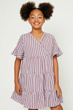 Load image into Gallery viewer, Banded Surplice Neckline Print Dress
