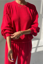 Load image into Gallery viewer, Pointelle Core Sweatshirt - Red Apple