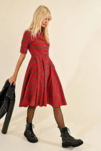 Load image into Gallery viewer, Red Plaid Shirt Dress