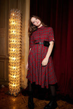 Load image into Gallery viewer, Red Plaid Shirt Dress
