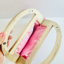 Load image into Gallery viewer, Embroidered Flower Clutch (two colors)