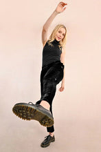 Load image into Gallery viewer, Velvet Cigarette Pants - Black