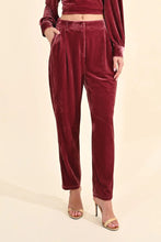 Load image into Gallery viewer, Velvet Cigarette Pants - Pink