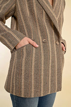 Load image into Gallery viewer, Herringbone Double-Breasted Blazer