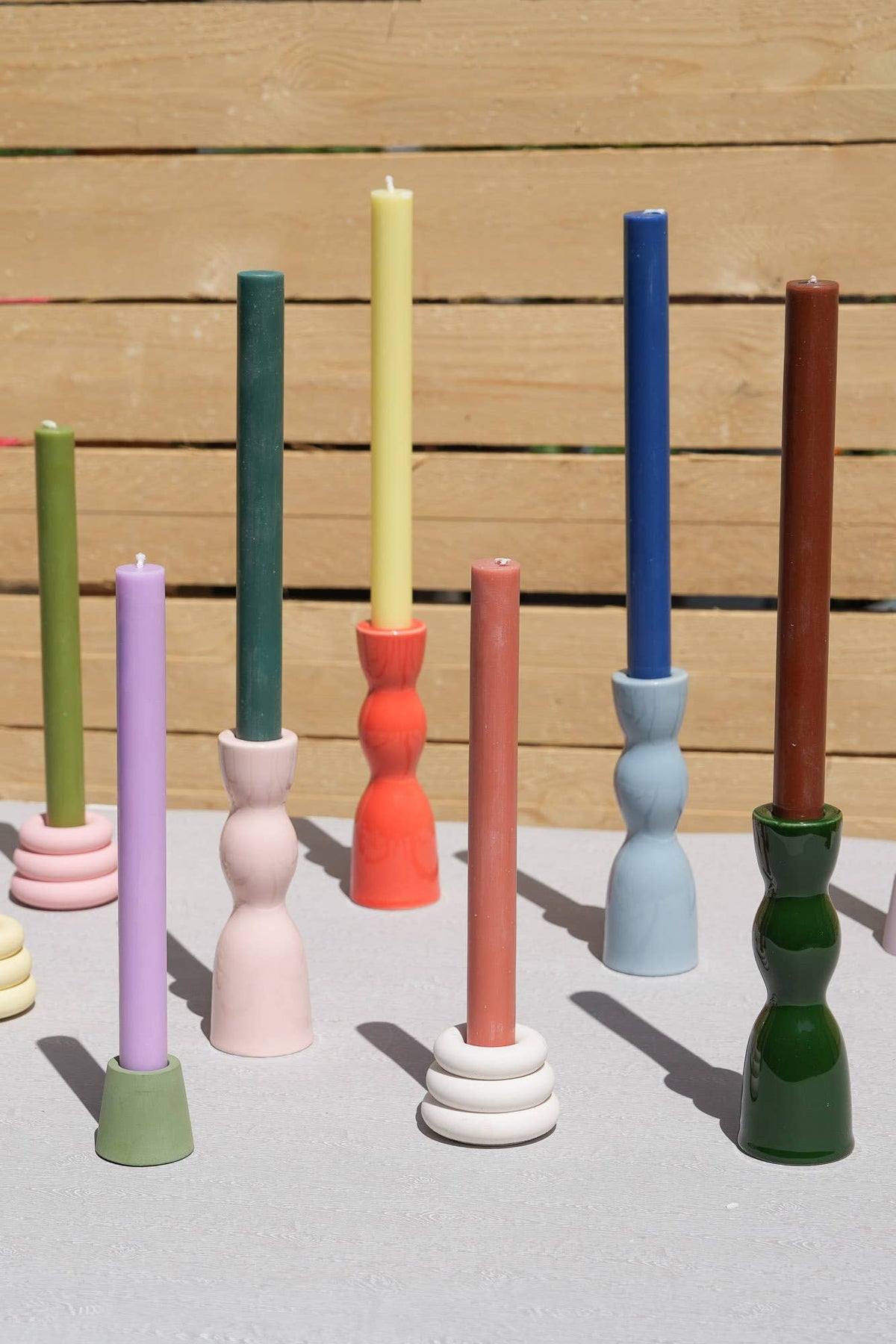 Solid Dinner Candles Set 6 / Reactive Mix 1