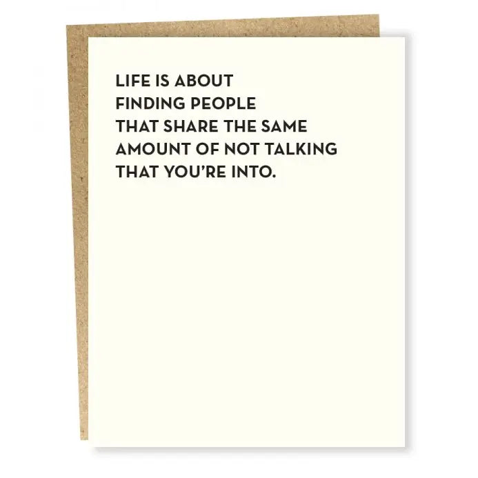 Not Talking Card