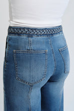 Load image into Gallery viewer, High Rise Wide Leg Braided Waistband Denim - Bolti