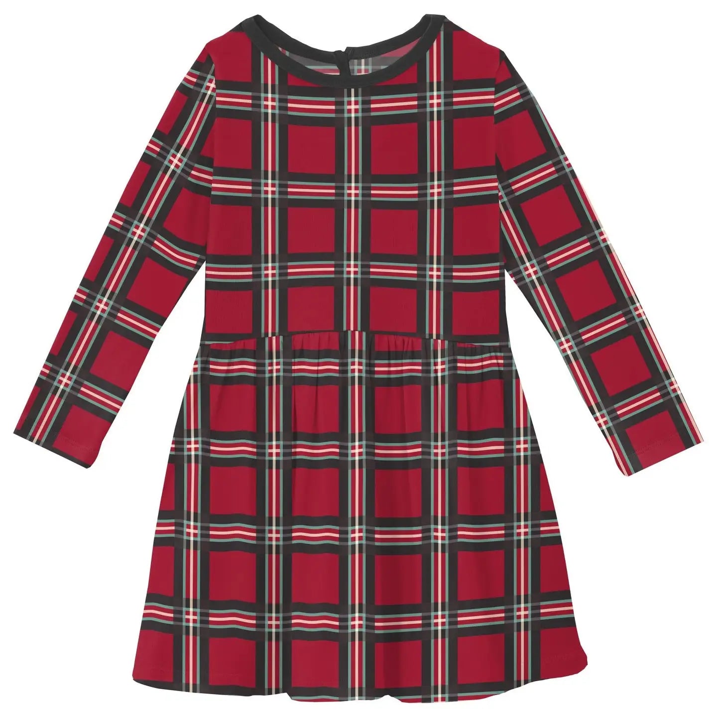 Long Sleeve Twirl Dress - Classic Holiday Plaid