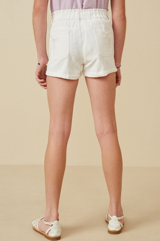 Roll Up Denim Shorts