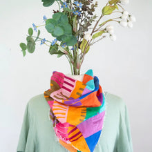 Load image into Gallery viewer, Autumn On the Plains - Shapes - Pure Silk Bandana Scarf