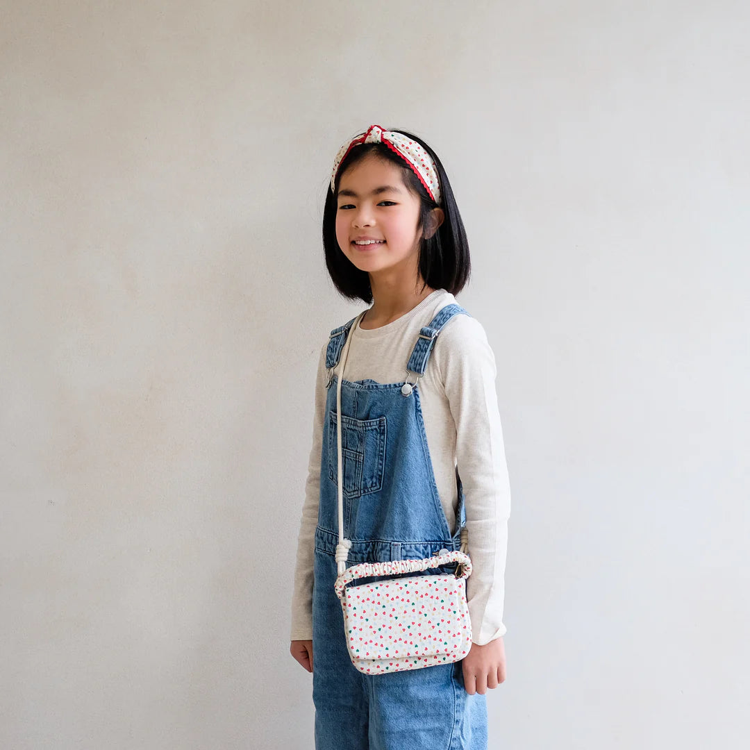 Heart Print Handle Bag