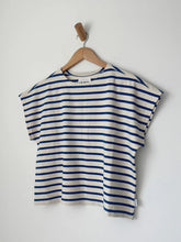Load image into Gallery viewer, Manon Tee - Blue Stripe on Cream