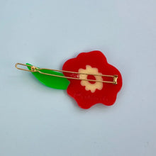 Load image into Gallery viewer, Red Flower - Hair Clip