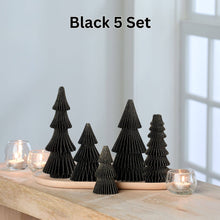 Load image into Gallery viewer, Honeycomb trees, vintage folding paper, Christmas, Winter