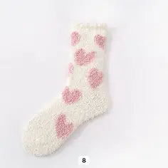 Fuzzy Heart Socks