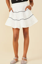 Load image into Gallery viewer, Girls Crochet Ribbon Trimmed Textured Skirt
