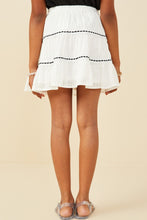 Load image into Gallery viewer, Girls Crochet Ribbon Trimmed Textured Skirt