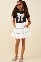 Load image into Gallery viewer, Girls Crochet Ribbon Trimmed Textured Skirt