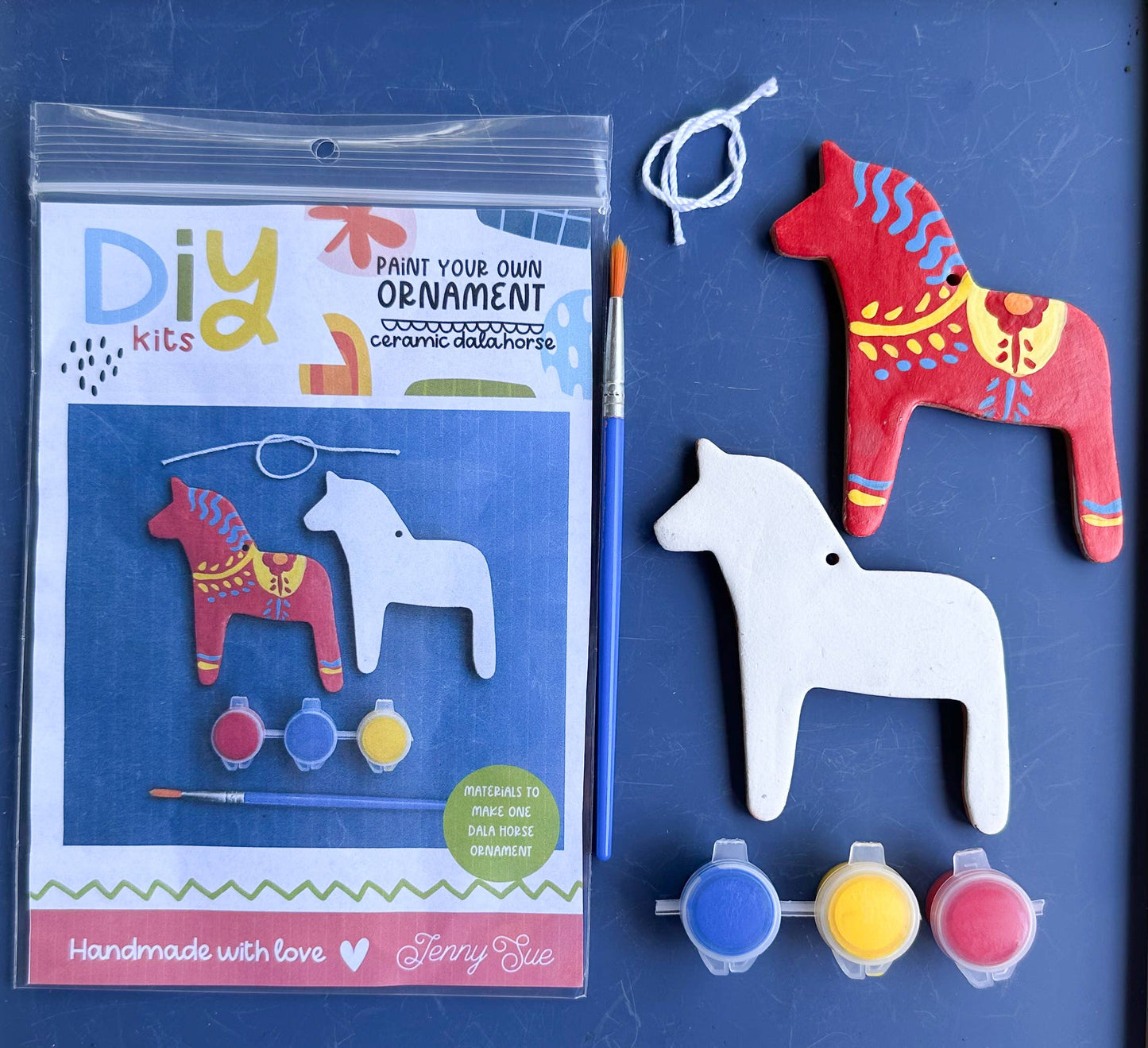 DIY Ceramic Ornament Kit – Dala Horse