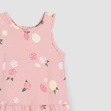 Load image into Gallery viewer, Flower Print Racerback Jersey Dress