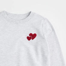 Load image into Gallery viewer, Heart to Heart Heather Grey Fleece Sweatshirt
