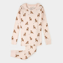 Load image into Gallery viewer, Reindeer Print on Soft Pink PJ Set