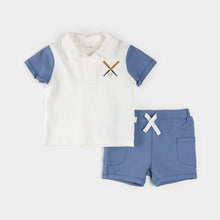 Load image into Gallery viewer, Baseball Print Polo Outfit Set
