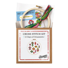 Load image into Gallery viewer, 12 Days of Ornaments Diy Cross Stitch Kit