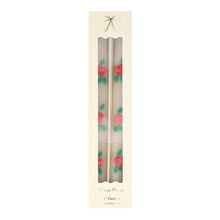 Load image into Gallery viewer, Rose Taper Candles (x2)