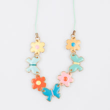 Load image into Gallery viewer, Butterflies & Flowers Enamel Charm Necklace