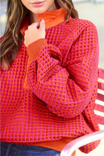 Load image into Gallery viewer, Two Tone Textured Snap Button Front Top