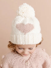 Load image into Gallery viewer, Heart Beanie, Blush | Hand Knit Kids & Baby Hat