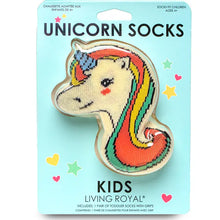 Load image into Gallery viewer, 3D Packaged Crew Socks - Unicorns - "Stay Magical"
