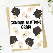 Load image into Gallery viewer, "Congratulations Grad!" Graduation Cap Diploma Card