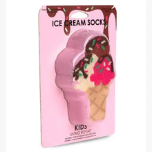 Load image into Gallery viewer, 3D Packaged Crew Socks - Ice Cream Cone W/Sprinkles -Pink