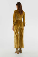 Load image into Gallery viewer, Velvet Stretch Pants - Gold