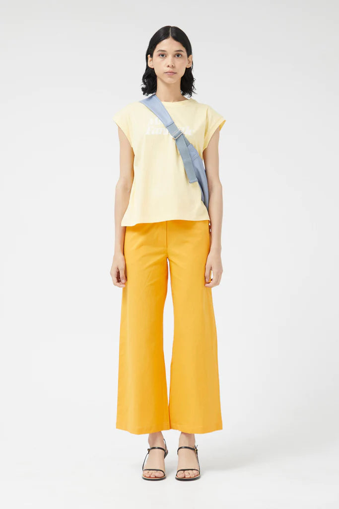 Yellow Straight Pants