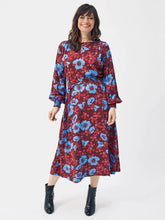 Load image into Gallery viewer, Long Floral Tie Front Dress