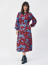 Load image into Gallery viewer, Long Floral Tie Front Dress