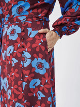 Load image into Gallery viewer, Long Floral Tie Front Dress