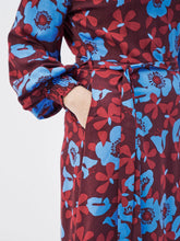 Load image into Gallery viewer, Long Floral Tie Front Dress