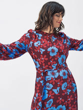 Load image into Gallery viewer, Long Floral Tie Front Dress