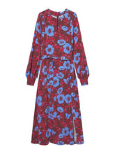 Load image into Gallery viewer, Long Floral Tie Front Dress