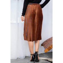 Load image into Gallery viewer, Velvet Pleated Skirt