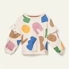 Load image into Gallery viewer, Recycled Cotton Mon Coeur Ruffled Sweatshirt